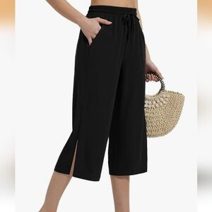 Women's Black Culotte Pants